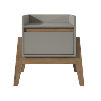 Manhattan Comfort 350755 Essence 1-Full Extension Drawer Nightstand in Grey 